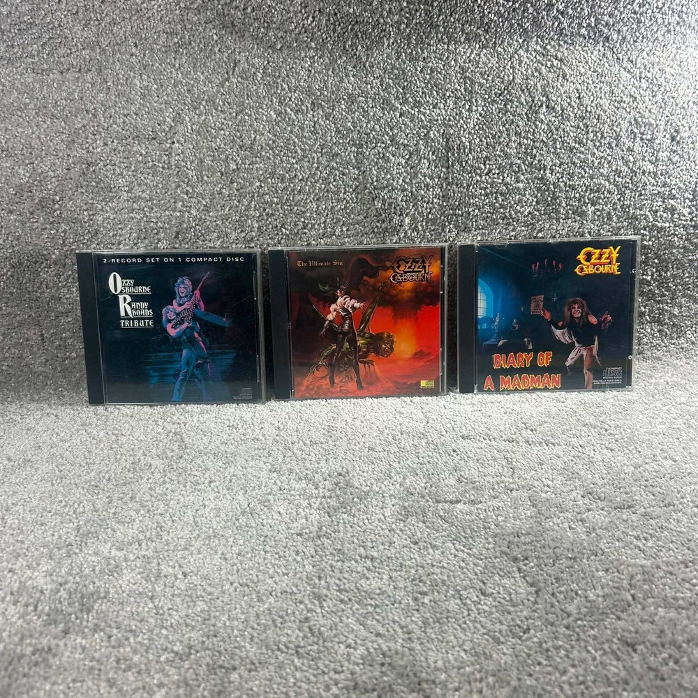 Ozzy Osbourne CD Lot Diary of a Madman The Ultimate Sin Randy Rhoads Tribute 3pc